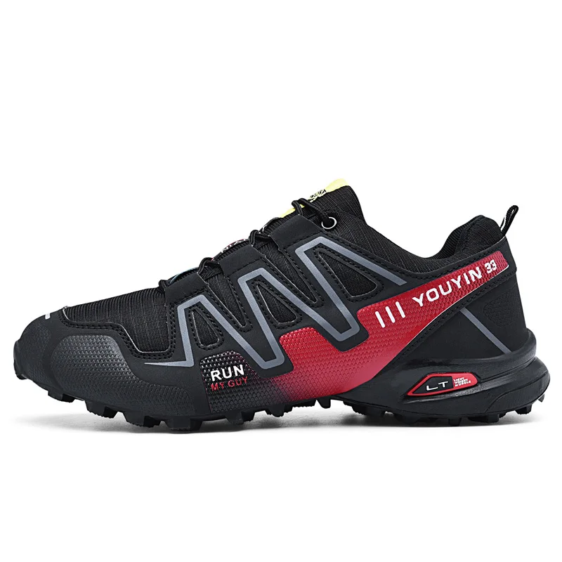 Легкая и удобная дышащая походная обувь, мягкая спортивная обувь - Цвет: 8-2 black red