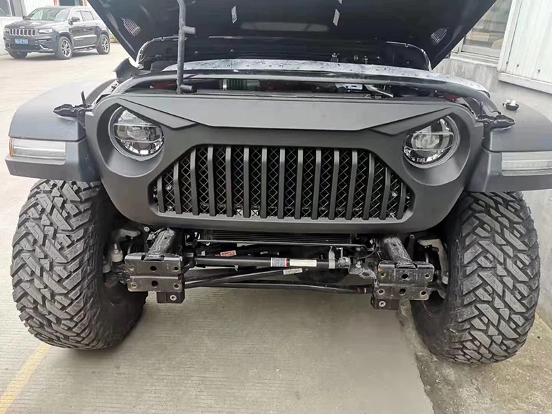 Передний бампер гоночная решетка для Jeep Wrangler JL решетка решетки матовый черный авто запчасти