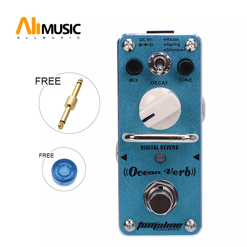 

New AROMA AOV-3 OCEAN VERB Digital Reverb Mini Digital Effect True Bypass+Free Connector