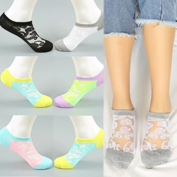 

Fashion 1pair Crystal Popular Lace Spring and Summer Wool Shorts Sexy Socks Glass Women's Socks