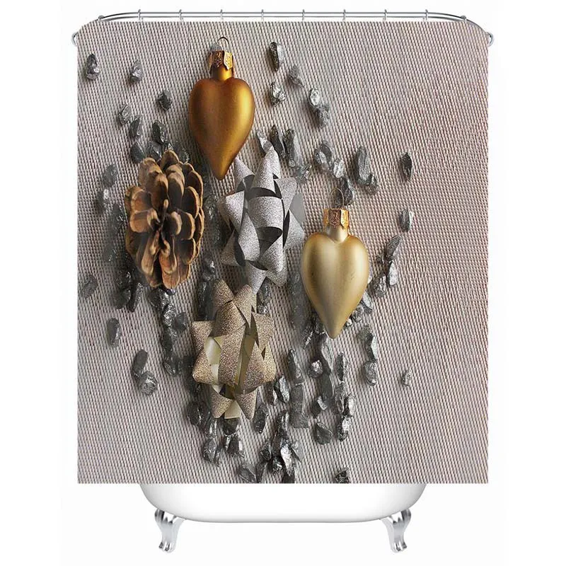7 Christmas Shower Curtain Waterproof Shower Curtain High Quality Santa Claus Shower Curtain Can Be Customized for Home Decor - Цвет: 7