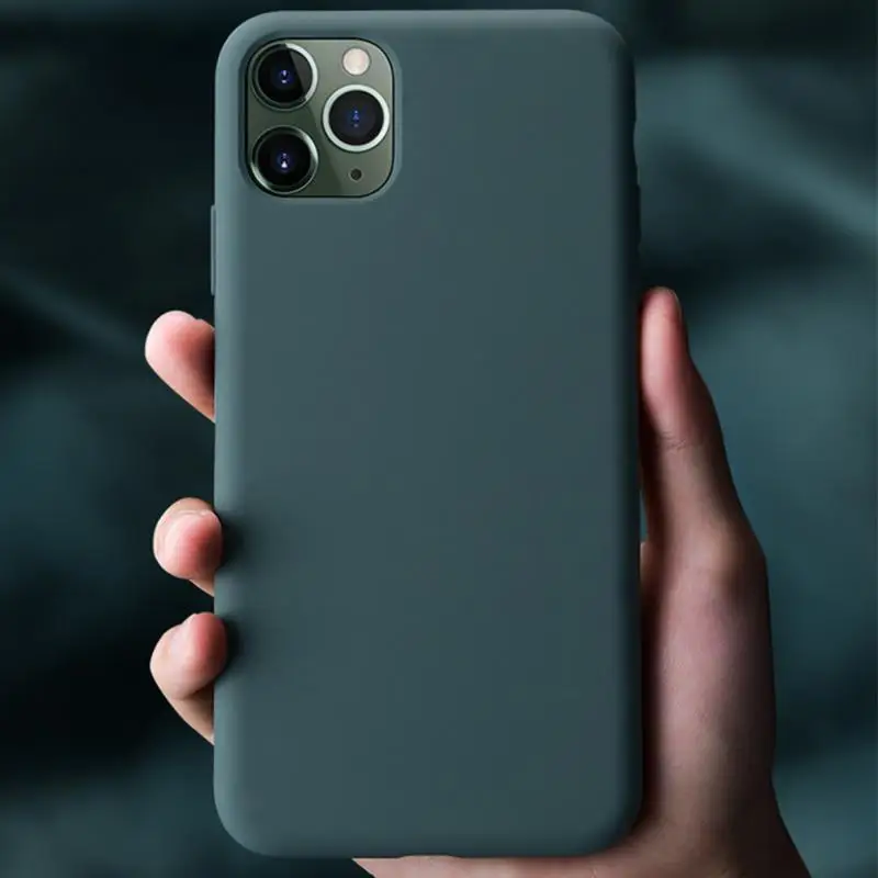 

Thin Soft Case For iPhone 11 Pro Max 2019 Liquid Silicone Cover Candy Color Coque Capa For iPhone 11 pro