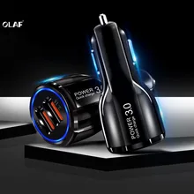 OLAF 30 Вт QC4.0 3,0 быстрое автомобильное зарядное устройство USB 2 usb порта автомобильное супер зарядное устройство для Xiaomi Mi 9 быстрое зарядное устройство 3,0 4,0 автомобильная зарядка для телефона