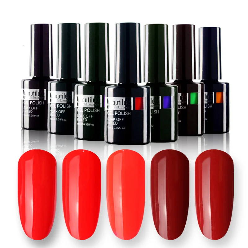 Günstige Beautilux Tränken Weg Vom UV LED Hohe Pigment Gel Nagellack Nägel Kunst Gel Polish Lack 10ml Nagel Liefert für profis 001 120