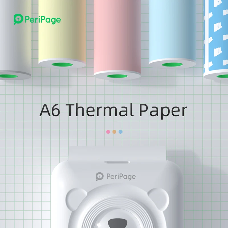 PeriPage Official 56x30mm Thermal Paper label Paper Sticker Paper For Thermal Pocket Mini Printer A6 A8 Keep 3-10 Years afbeelding