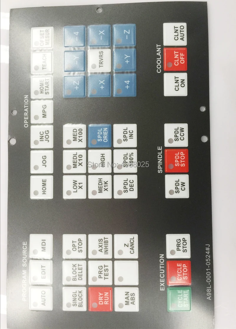 Панель управления клавиатура Кнопка пленка ручной контроль коробка A98L-0001-0524 # J