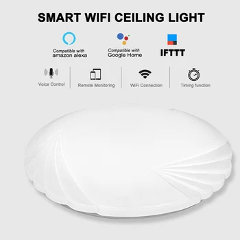 

Smart WIFI Ceiling Light 48W Dimmable LEDs Cloud Intelligence APP Remote Control Adjusted Lighting 390MM for alexa Google Home
