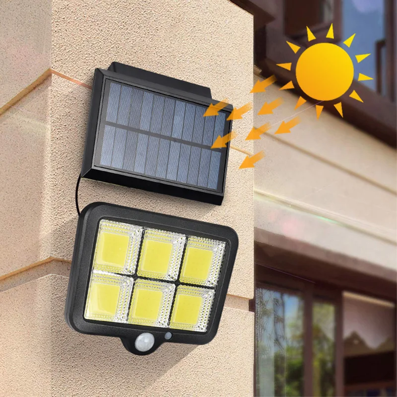 

Lamp on Solar Light Street Lamp Split Type Remote Control Sensor 160COB Courtyard Wireless Spotlight