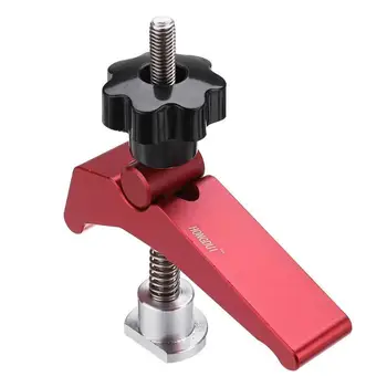 

60mm Wood Working Aluminum Alloy Quick Acting Hold Down Clamp T-Slot T-Track Clamp Set Fast Woodworking Tool kit Set of tools