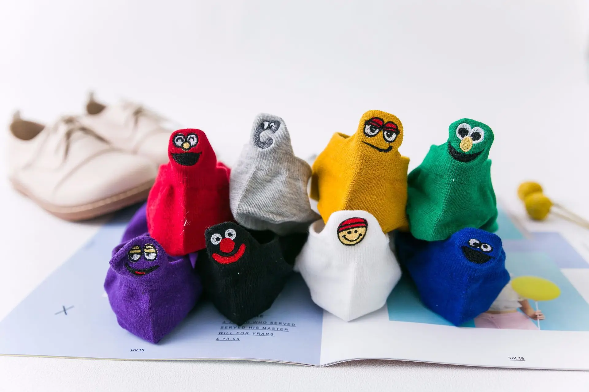 Kawaii милые вышитые Носки хлопок Harajuku happy fun женские носки, подарок на Рождество, лодыжки, 1 пара, размер 35-40, комплект из трех предметов Носки