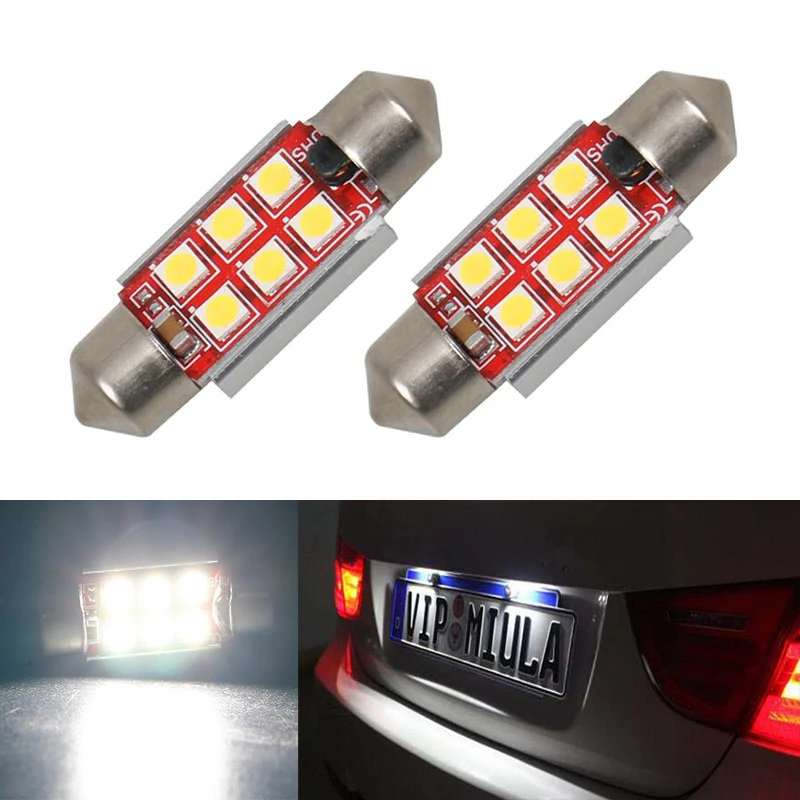 2x LED CANbus Dome Festoon 3030 Error free License Number Plate Light Bulbs For Kia Sportage Cerato | Автомобили и мотоциклы
