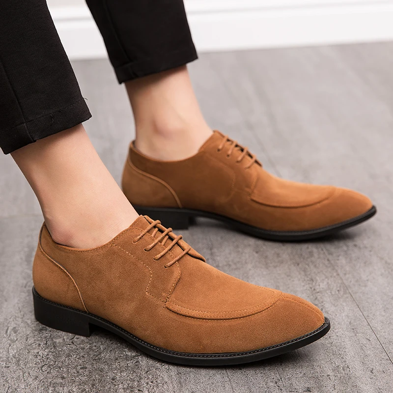 suede leather shoes men italian designer male dress elegant moccasins work footwear formal business brogue oxford shoes for men (15)