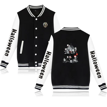 

2020 New Movie Halloween Kills terror killer Michael Myers 2D Print Baseball Sweatshirt Casual Baseball Jacket Men/Women Clothes