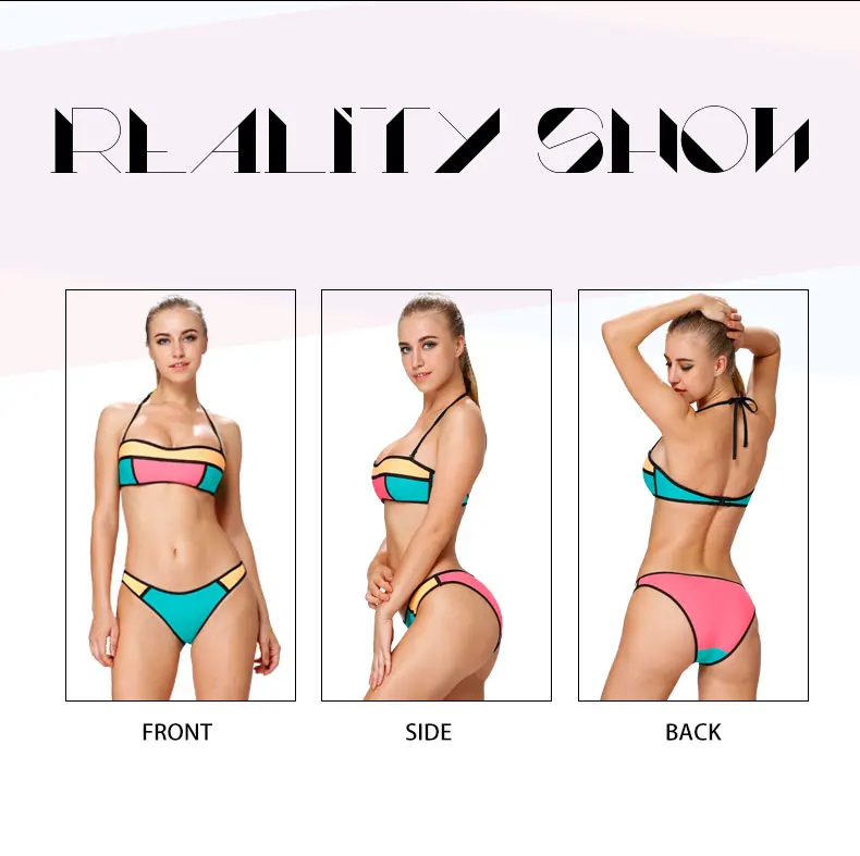 2020 hot new sexy women bikini girl candy colored beach swimsuit fashion beach resort suit bikini sets for women