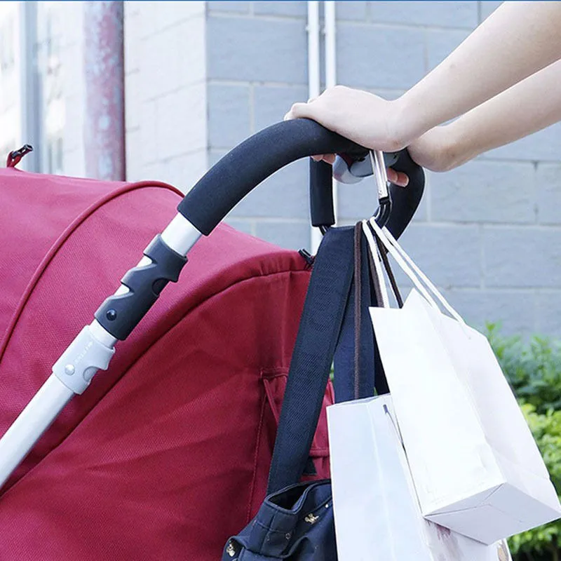 Pram Pushchair Shopping Bag Hook Carabiner Large D Ring Buggy Mummy Clip D/_X