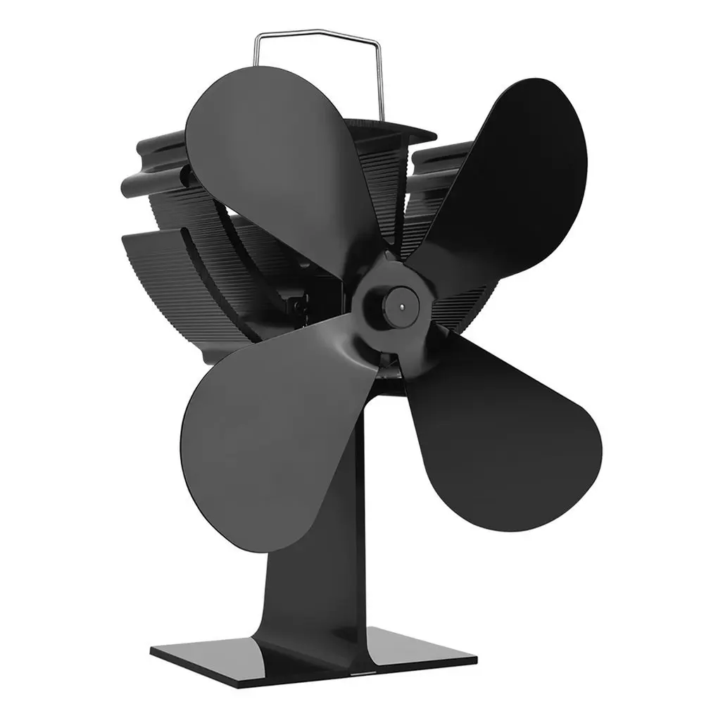 

XL-BLFS-900B Black Thermal Power Furnace Fan Evenly Distributed Heat Wood / Log Burner / Fireplace Harmless Fireplace Fan
