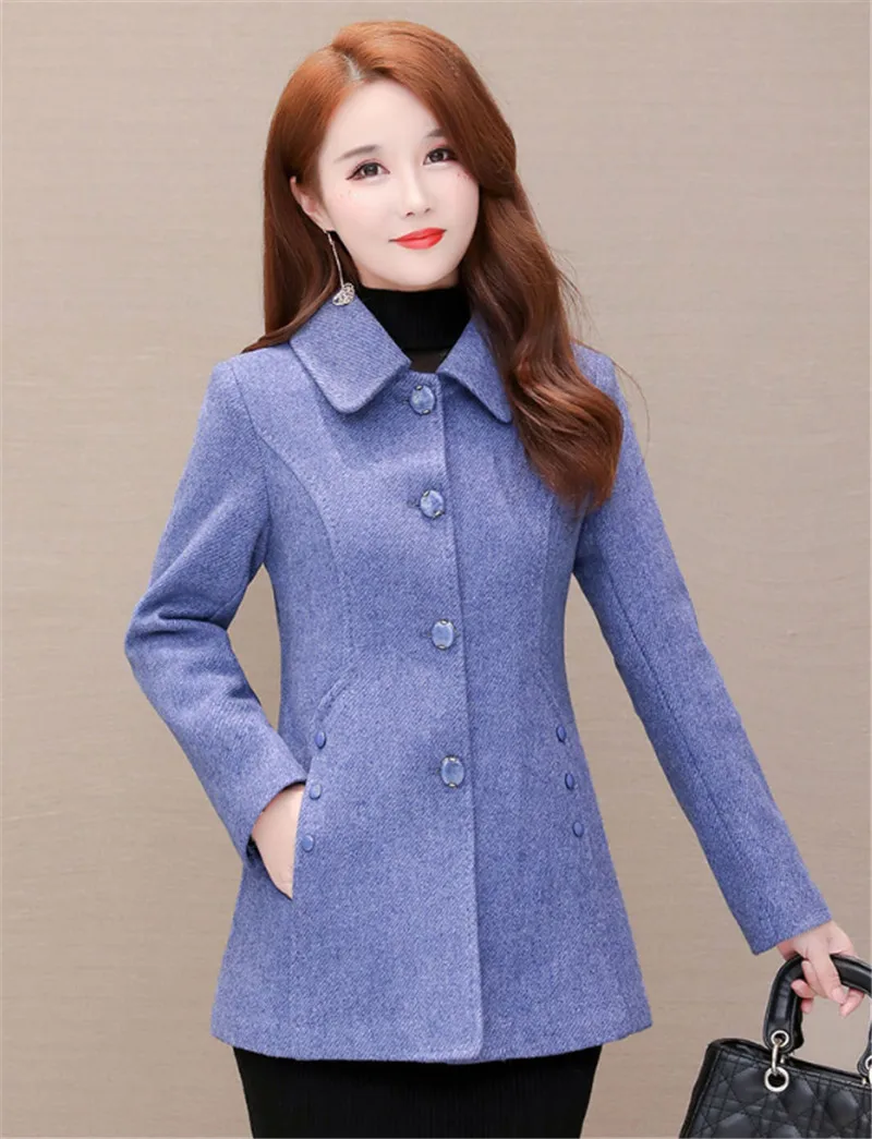 mulheres jaqueta de lã nova moda outono inverno fino curto casaco de lã feminino casual engrossar lã outerwear