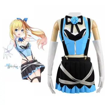 

High-Q Unisex Anime Cos Virtual YouTuber Virtual UP Mirai Akari Project Cosplay Costumes Sets
