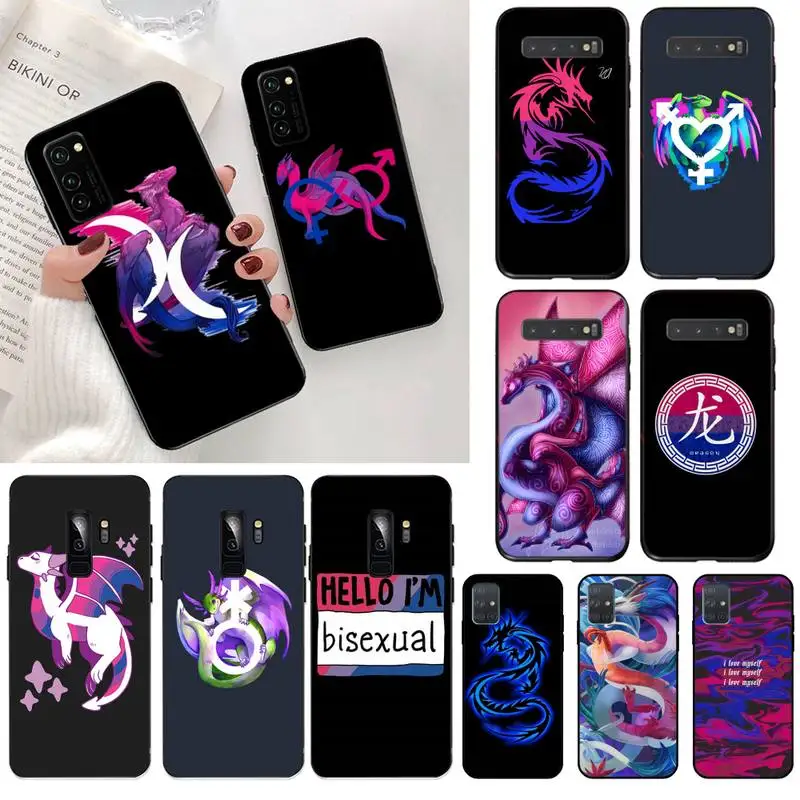 YJZFDYRM бисексуальный Bi Pride Dragon ЛГБТ чехол для телефона Samsung S20 plus Ultra S6 S7 edge S8 S9 S10 5G lite