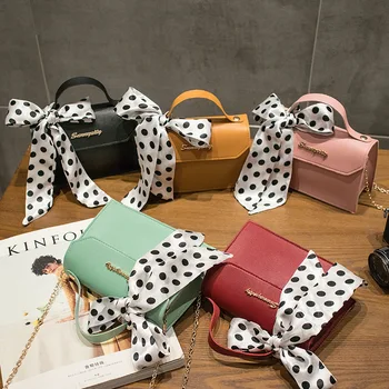 

2020 Spring European and American Style Three-dimensional Pu Silk Scarf Hand Chain Shoulder Cross Bag Women's Crossbody Bag