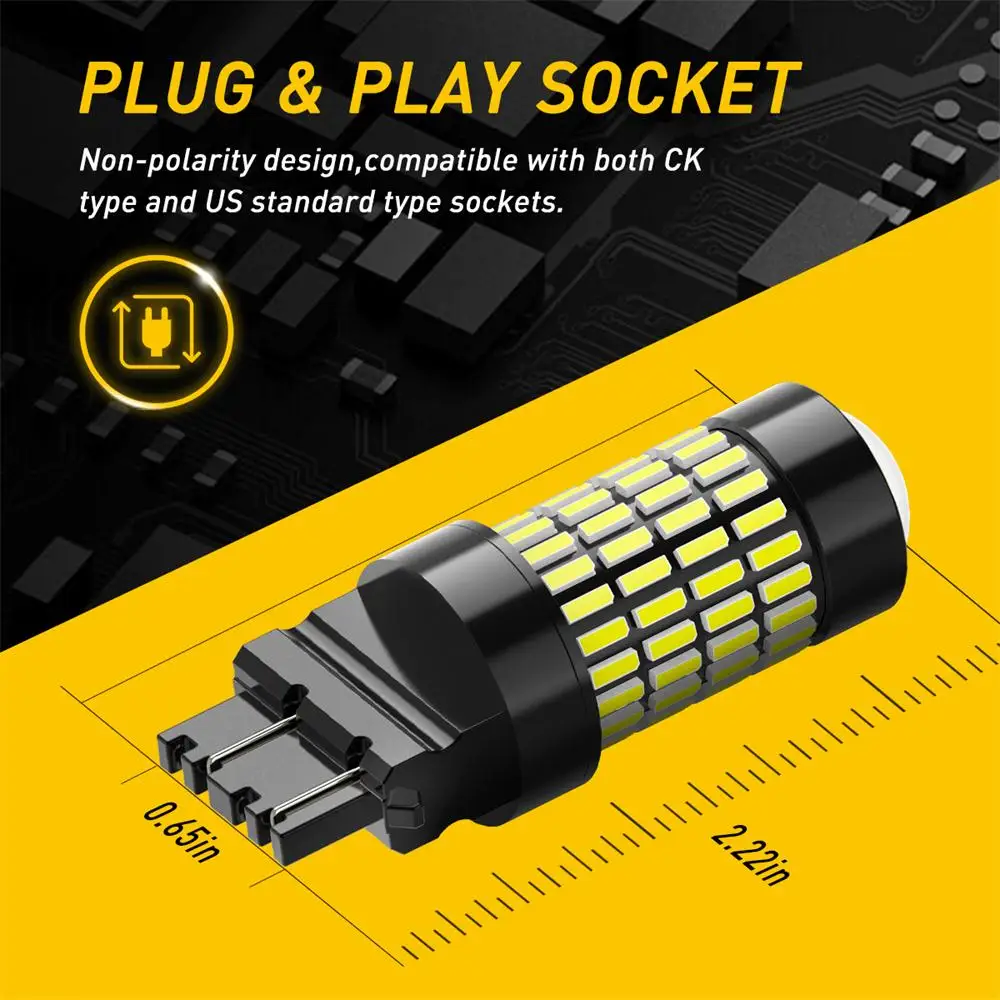 2x T15 W16W BA15S P21W W21W 7440 3156 Автомобильный светодиодный обратный светильник Canbus Резервное копирование лампа для VW T5 T4 T6 Scirocco Bora Sharan, Touareg для игры в гольф