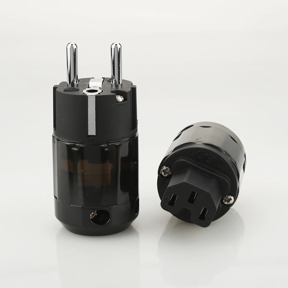 Новый бренд 1 пара Hifi audio Brass P 004E + puer copper C 004 родиевое покрытие EU Schuko AC розетки|plug