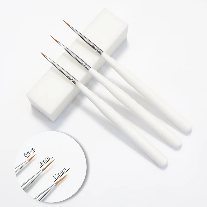 3pcs Dual-ended Nail Art Brushes
