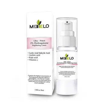 

Ultra-potent 2% Hydroquinone Face Cream Propylene Glycol Kojic Acid Fade Dark Spots Essence Vitamin C Whitening Cream