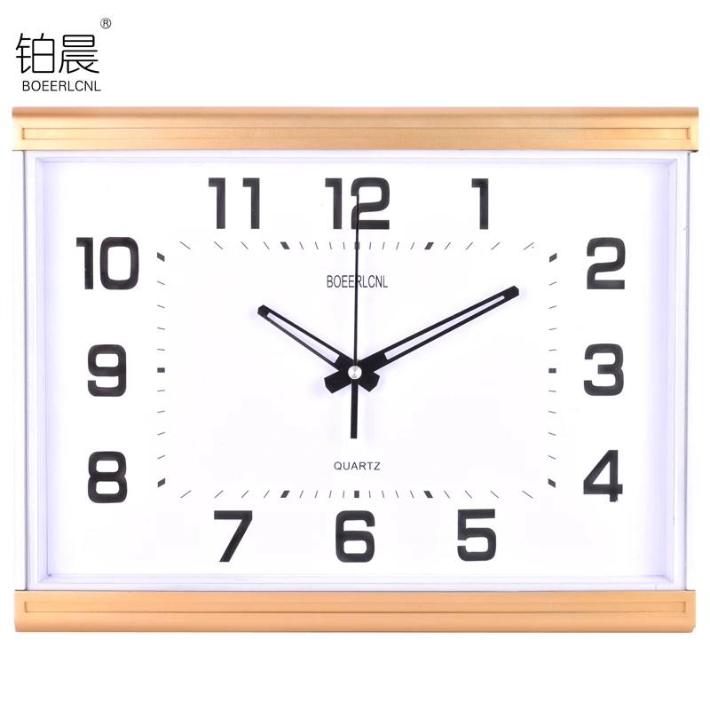 

Square Large Wall Clock Living Room Bedroom Clocks Rectangular Wall Watch Creative Silent Kitchen Orologi Da Parete Decor SC247