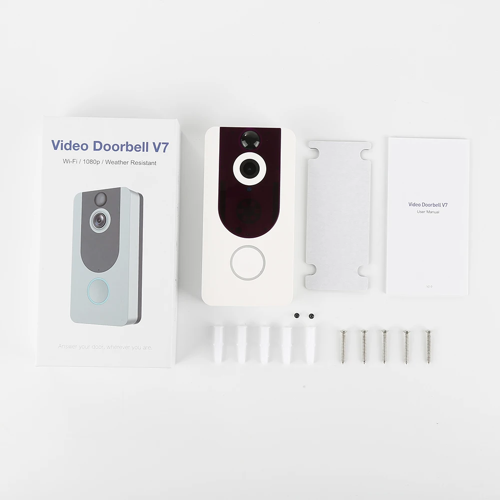 V7 HD 1080P смарт WiFi видеокамера на дверной звонок визуальный домофон с Chime ночного видения IP дверной звонок беспроводной камеры безопасности