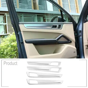 

4pcs Car Interior Door Decoration Panel Cover Trim Auto Accessories ABS For Porsche Cayenne 2018 2019