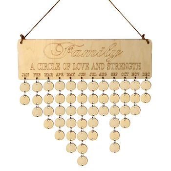 

Christmas Decorations DIY Wooden Calenda Friends Family Calendar Special Dates Reminder Board Plaques Signs Home Hanging Decor