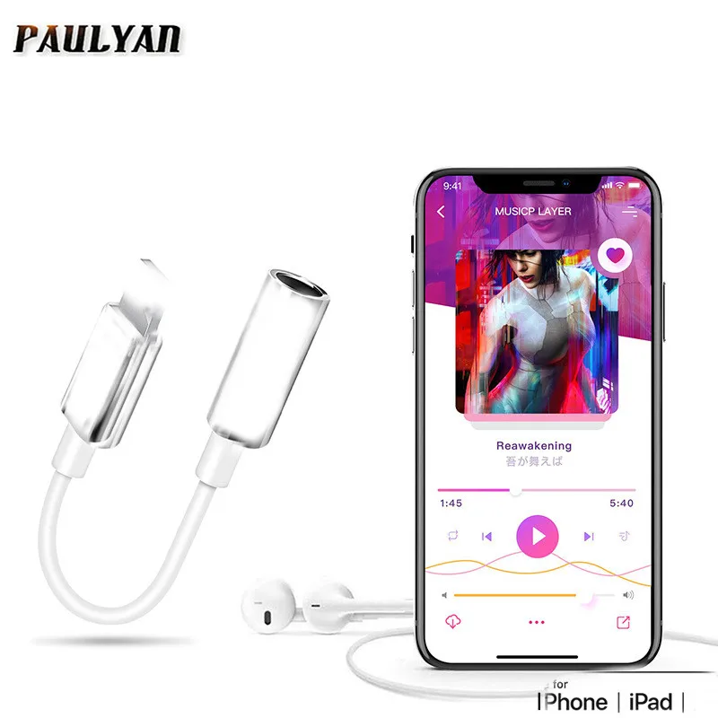Для наушников iPhone адаптер на 3 5 мм для Apple XS MAX XR X 7 8 Plus IOS 10 11 12 Aux кабель Splitter |