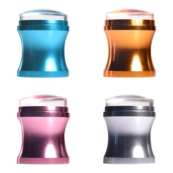 

BeautyBigBang Metal Nail Art Stamper Clear Jelly Silicone Head PPolish Stencil DIY Stamping Tools