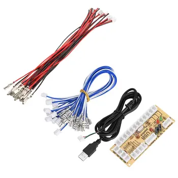 

Diy Arcade Joystick Circuit Board Pc Joystick Control Usb Small Card Chip +5P Rocker Line Game Accessories