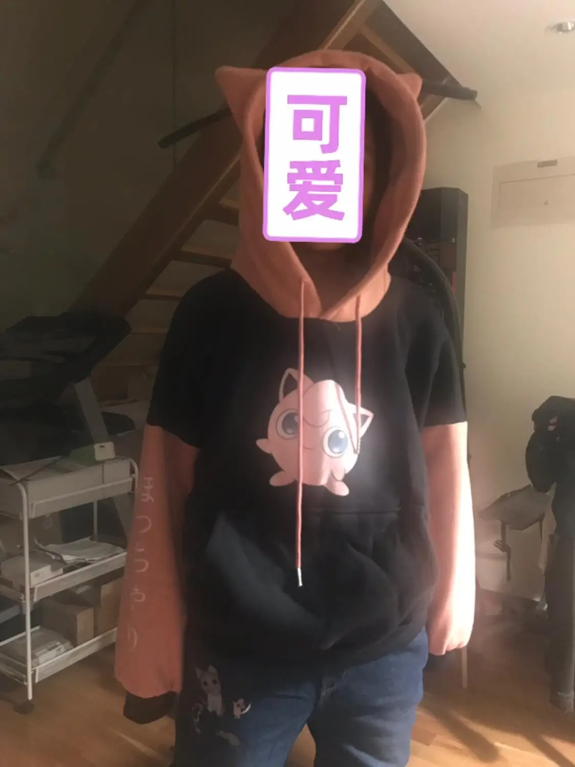 Ceny Merry Pretty kobiet Pokemon bluzy z uszami Blackpink bluzy z polaru zimowa bluza w stylu harajuku sznurkiem kobiet ubrania