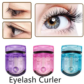 

3-color Manual Mini Eyelash Curler Plastic Lightweight Eyelash Curler Tape Translucent Eyelash Curler Eye Makeup Tool