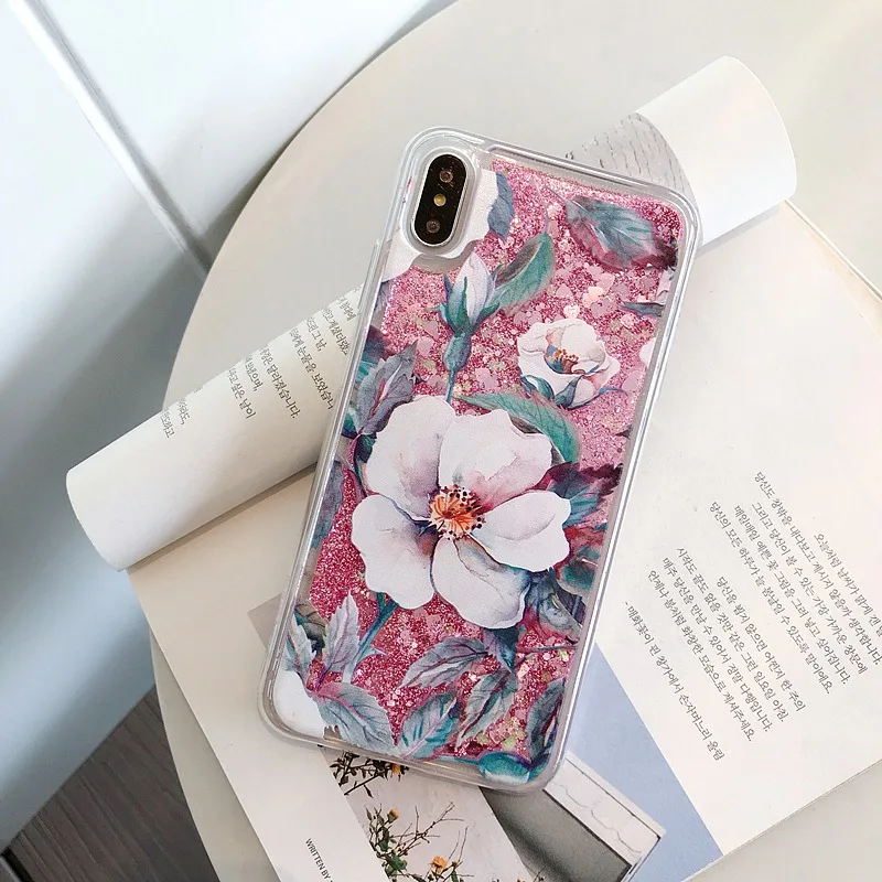 Новое поступление, Жидкий чехол с цветами для Xiaomi Redmi Note 7, чехол для Redmi Note 7 Pro 7 S, блестящий чехол для Redmi Note 7, чехол для Redmi 7A