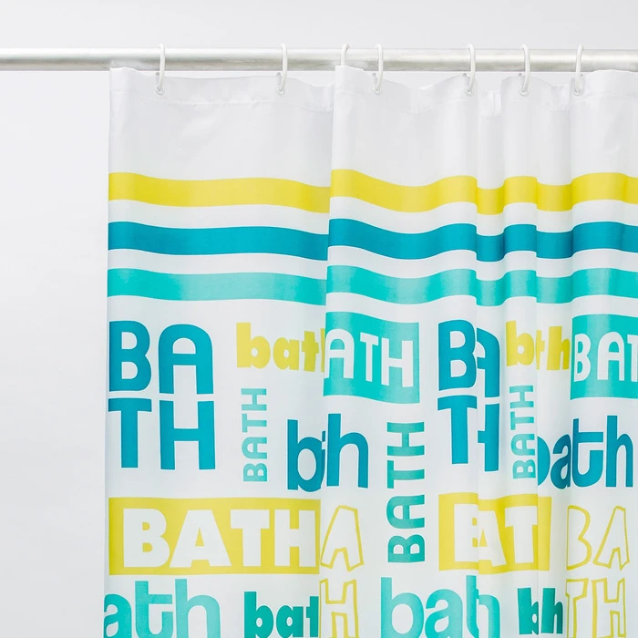 Штора для ванной IDDIS Basic B19P218i11 (полиэстер; водоотталкивающее покрытие; цвет: зеленый, белый)