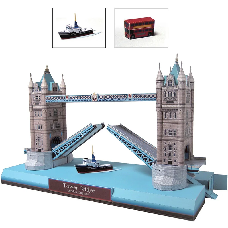 Соединенное Королевство Тауэрский мост 3D Бумага модели архитектурных макет DIY с