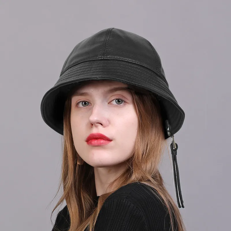 Pudi women real leather cap hat 2021 