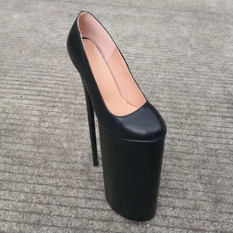Olomm/новые женские туфли-лодочки на платформе туфли-лодочки на каблуке 30 см пикантные туфли-лодочки на тонком высоком каблуке черные туфли для ночного клуба с круглым носком женские размеры США 5-15