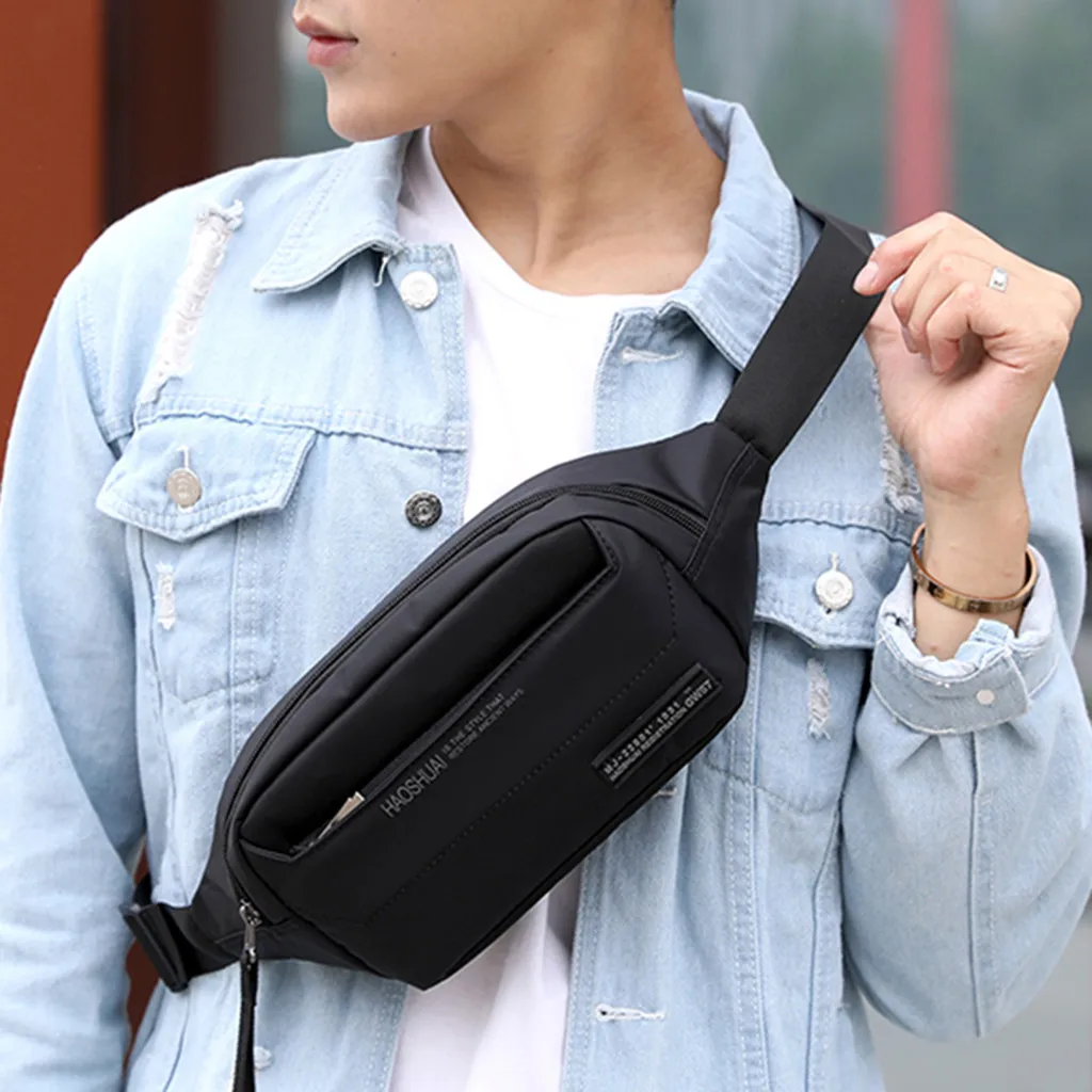 

Waist Bag Multi-Function Pockets Unisex Zipper Phones Belt Bag Business Men's Shoulder Cross body Business Messenger Bag banana