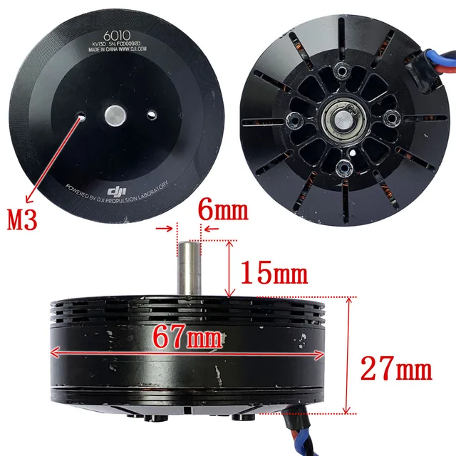 1pc 6010 Swiss Motor Brushless Outrunner motor Strong power supply 130KV High Torque High Power High Speed Brushless Motor 5