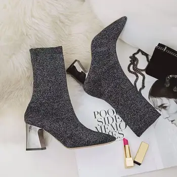

New boots, short tube, high heel, warm women's boots, fashionable and waterproof women's shoes, free delivery