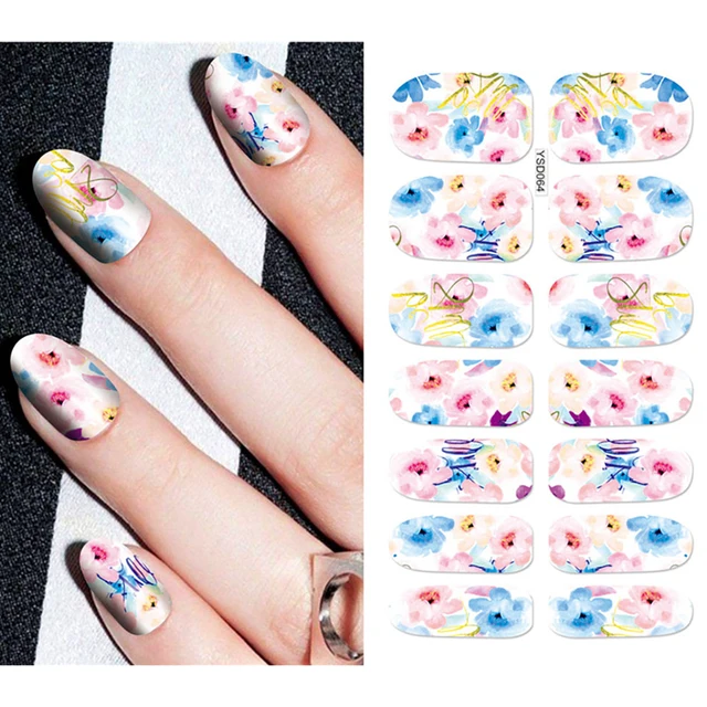 Nail Stickers For Nails Sliders 3D Color Water Transfer Nail Sticker Creativity Decoration Art Necklace Pattern Dreamcatcher YSD064