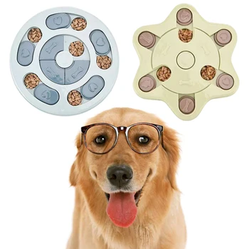 

Creative Pet Food Dispenser Anti Choke Dog Bowl Multifunction Educational Puzzle Toy Platter Training Tools for Small Medium Dog