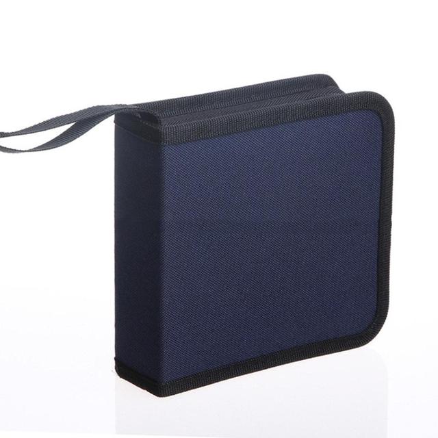 40Pcs Oxford CD DVD Case Discs Wallet Storage Bags Organizer Zipper Closure CD Sleeve Holder Bags Album