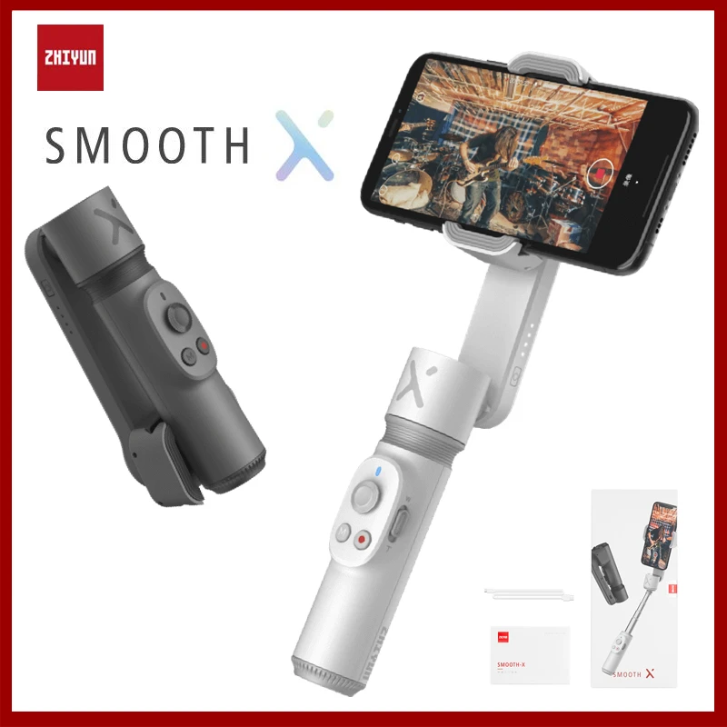 ZHIYUN Smooth X Handheld Gimbal Portable Stabilizer For Vlog Video SmoothX Smart Tracking Selfie Stick for iPhone For Huawei
