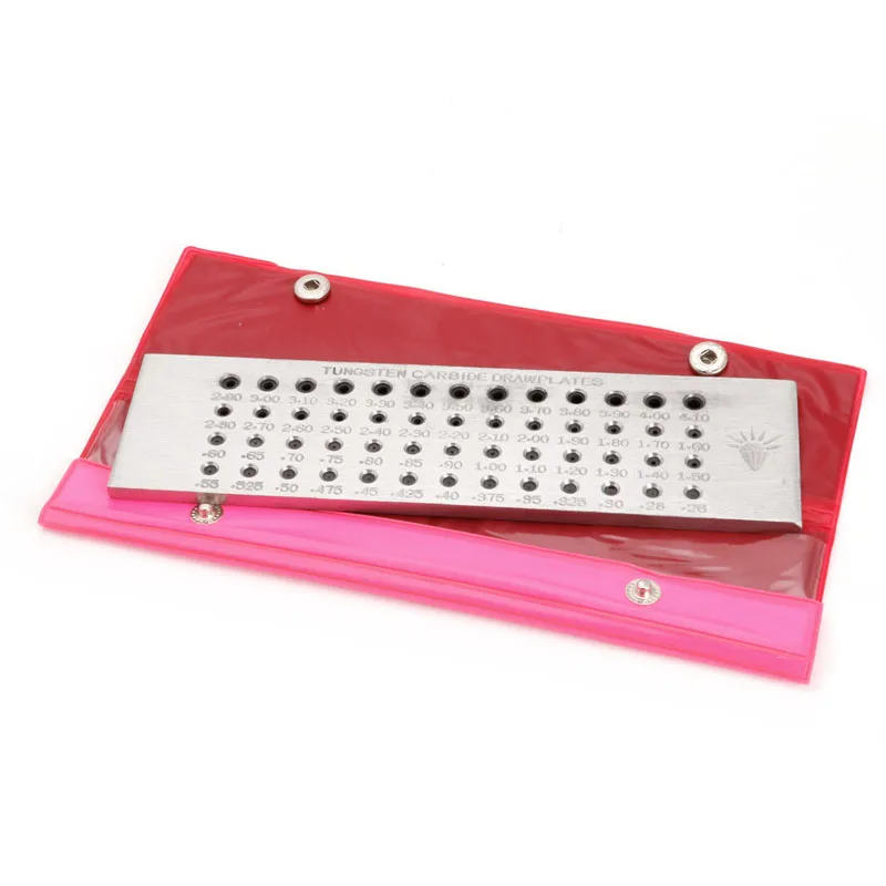 

52 Holes Tungsten Carbide Wire Drawplate for Jewelry Making Round 0.26-4.10mm LX9E